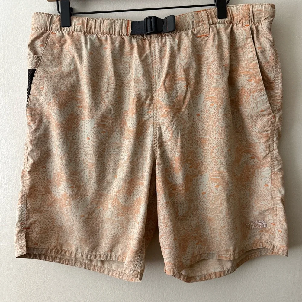 The North Face Topographic Print Trail Shorts Men’s Medium Hiking Gorpcore M